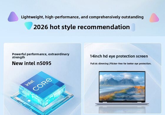 Manufacture 14 Inch Intel Celeron N5095 Notebook PC DDR4 16GB 128G OEM Home School Business Office Laptops Computer