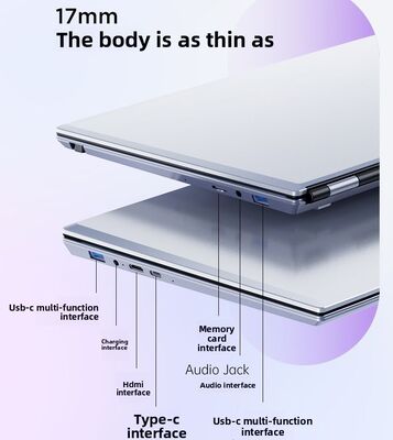 Aether Intel Celeron Quad Core 15.6inch and 7inch IPS Full HD Display SSD Storage Win11 or Win10 Dual Band WiFi Camera