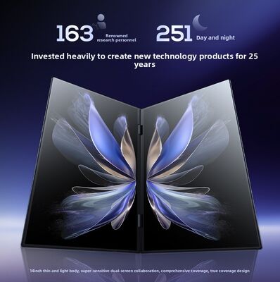 Aether 2026 New Upgraded 14inch Dual Screen Gaming Laptop Intel Processor 360 Flip Design High Efficiency Powerful