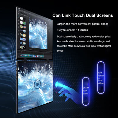 New 14Inch Dual Screen Metal Laptop N100 IPS Touchscreen 32GB DDR4 512GB1TB2TB SSD for Personal  Business Use