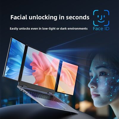 New OEM TriScreen Business Laptop with Intel Core I7  12 Cores 16 Threads 4.7GHz  16GB 32GB DDR4 RAM SSD English Keyboard