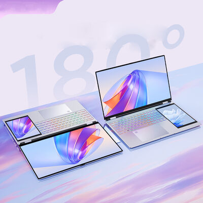 New Business Dual Screen Metal Laptop 15.6+7 IPS 32GB RAM 1T SSD Smart Handwriting for Office