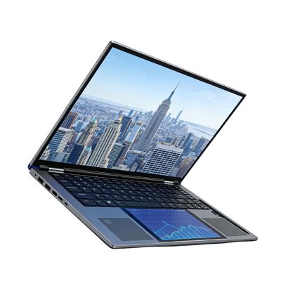 Factory Promotion Brand New 15.6Inch 7Inch Dual Screen Business Laptop Facial Recognition Support 180 Degree Flip Dual Band WiFi