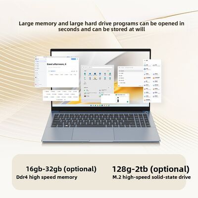 Aether New 15.6Inch Large Screen 90Hz High Brush Game Screen Electric Notebook English Windows 11 IPS Panel SSD Storage Control