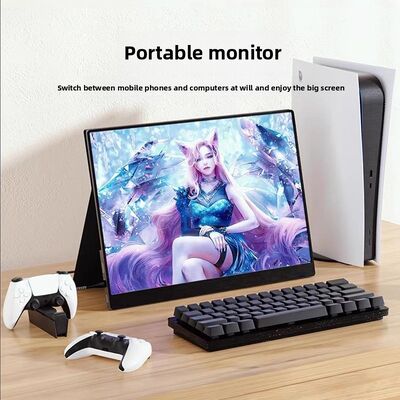 New Portable 14Inch LED Backlit Display 300cd/m Brightness 6ms Response Time for Switch PS5 Extended 1080P Computer