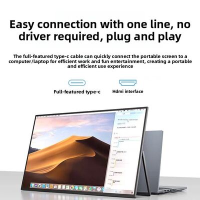 21.4Inch 100Hz 6ms IPS Portable Display with Built-in Speaker and Type-C Interface for Laptop and Console Expansion