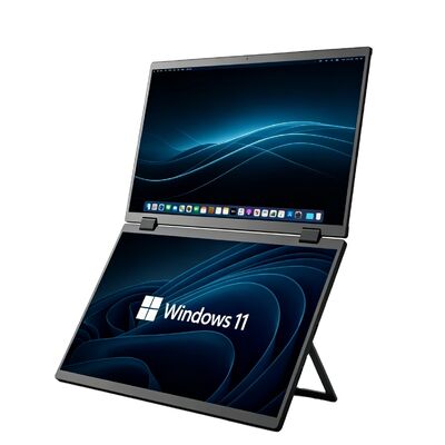 Wholesale Customizable Folding Dual Screen Portable Monitor 15.6 Inch Full HD 60Hz IPS LCD LED Laptop Type C Extension Screen
