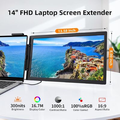 Customizable High Cost Performance 14Inch Laptop Expansion Display LED Backlit Factory Direct Supply