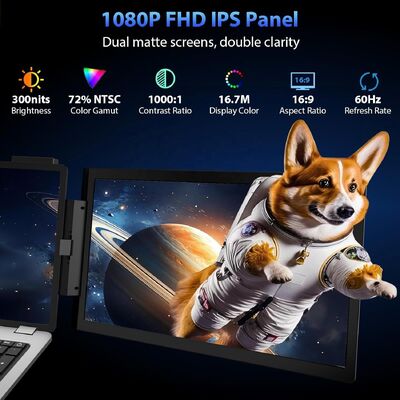 Wholesale Customizable 14Inch LED Backlit Dual Monitor 6ms Response Time Stock Trading Multi Display