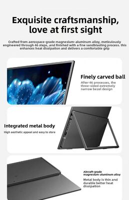 Wholesale 21.4Inch Wide View IPS Portable Monitor 100Hz 6ms Type-C Port Speaker for Laptop Console