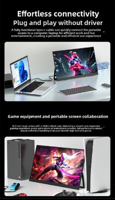 2026 Hot Sale 100Hz 6ms Response IPS Portable Monitor Split Mode Multi Screen Display for PC Laptop