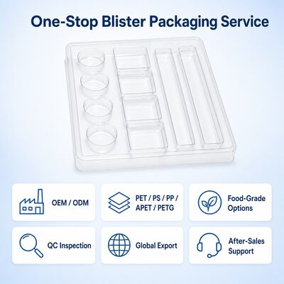 Customized PET Blister Tray  Eco Friendly Clear Plastic Inner Liner Custom Packaging Insert for Electronics  Hardware