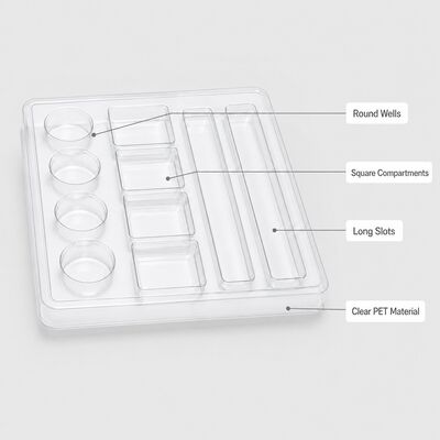 Customized PET Blister Tray  Eco Friendly Clear Plastic Inner Liner Custom Packaging Insert for Electronics  Hardware