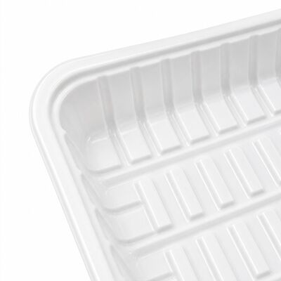Disposable PET Fresh Food Tray Thickened Thermoformed Blister Box for Fruit Meat Vegetable Supermarket Pet Container for Food