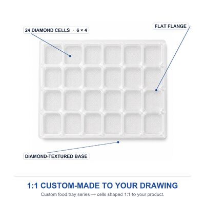 Transparent Blister Packaging Box for Chocolate Pastry With Plastic Inner Tray Food Container Custom Pet Container for Food