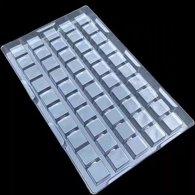 Transparent Antistatic PVC Blister Tray Turnover Disposable Packaging Box for Makeup and Consumer Electronics