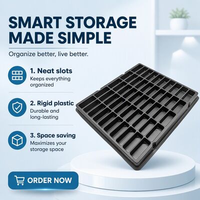 Anti Static PET Blister Tray for IC Chip Semiconductor Packaging Custom Thermoformed ESD Tray