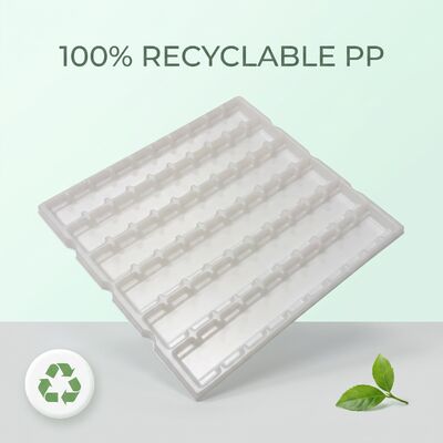 Natural PP Anti Static Blister Tray ESD Plastic Turnover Tray for Electronic Components Parts Packaging
