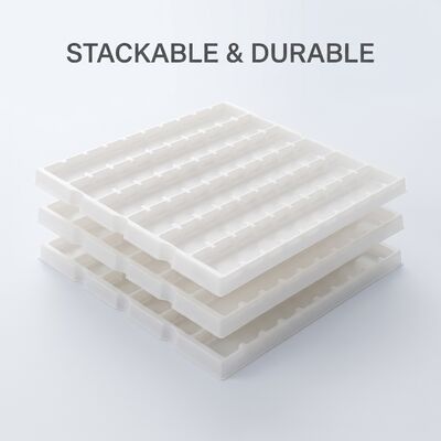 Natural PP Anti Static Blister Tray ESD Plastic Turnover Tray for Electronic Components Parts Packaging
