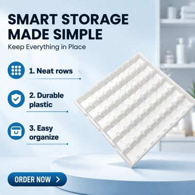 Natural PP Anti Static Blister Tray ESD Plastic Turnover Tray for Electronic Components Parts Packaging