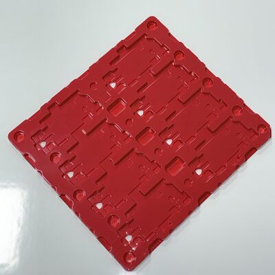 Anti-static Red Opaque PET Tray 1.2mm Thick ESD Safe Custom Made
