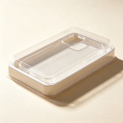 Customizable Phone Case Blister Packaging Box with Hang Tab Clear PET/PP Plastic Clamshell for Consumer Electronics Display
