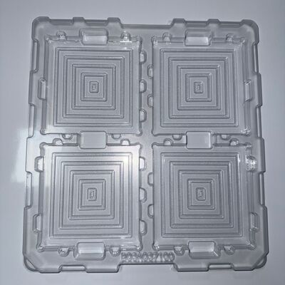 Custom PET Turnover Tote Blister Insert for Microchip IC Packaging Vacuum Formed ESD Safe Tray Precision Pockets