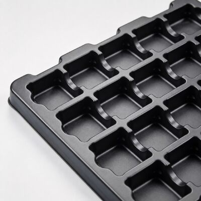 PET Transparent Anti-Static Rectangle Blister Tray Custom Conductive Plastic Vacuum Forming PCB Packaging Tray
