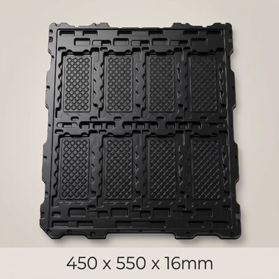 Custom Molded PET Turnover Tray For Sensor Components Packaging ESD Anti Static Blister Tray