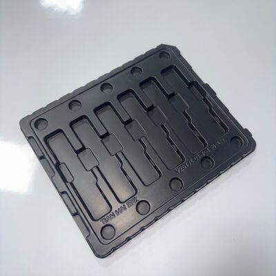 Custom Thickened PS Black Blister Tray  Blister Base Insert for Electronic Components Packaging
