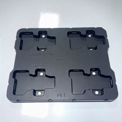 0.6mm Coated Clear PET Blister Tray Source Factory Custom Insert Tray for Precision Consumer Electronic Components Packaging ODM