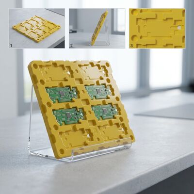 Opaque Yellow Anti Scratch PET Blister Insert Tray Factory Custom for Chip Mainboard Semiconductor Consumer Electronics