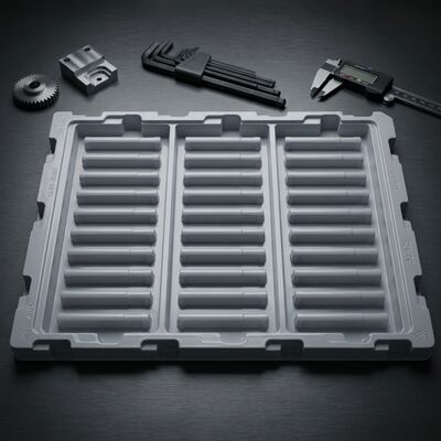PET Tray 0.8mm Thickness Plastic Blister Tray for Electronic Components Custom Made Containers