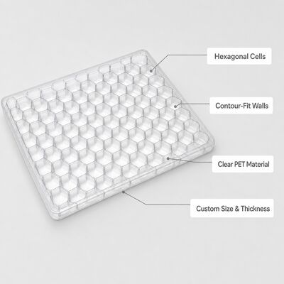 PET Thermoformed Plastic Tray for Auto Parts Automotive Components Protective Packaging Insert Box