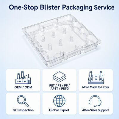 PET Packaging Tray for Car Spare Parts Garage Workshop Tools Organizing Box Vacuum Formed Plastic Insert Wholesale