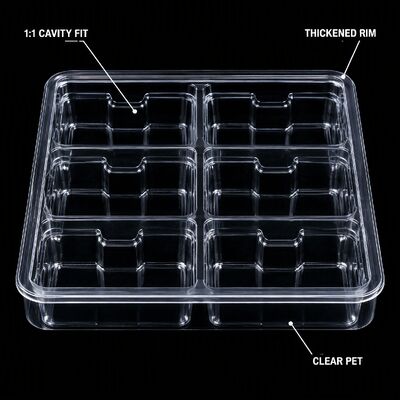 Custom  Antistatic PET Blister Trays 5mm for Consumer Electronics Automotive Parts Packaging Industrial Use Customized