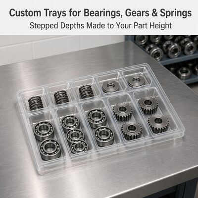 OEM ODM PET Blister Tray Made With Custom Mold Cavity Design Tailored for Hardware and Auto Parts Packaging Factory