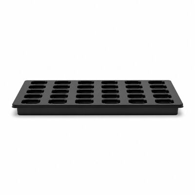Black PET Blister Base Tray With PS Insert For Hardware Electronic Chip Packaging Custom Thermoformed Inne rboite plastique