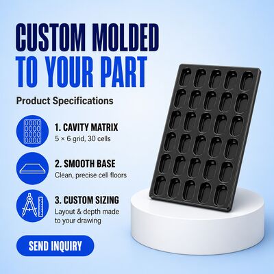 Black PET Blister Base Tray With PS Insert For Hardware Electronic Chip Packaging Custom Thermoformed Inne rboite plastique