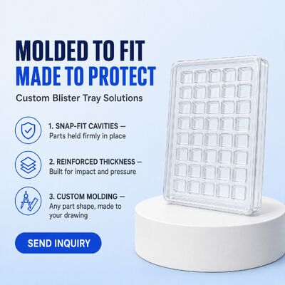 Transparent Recyclable PET Sheet Formed Tray for Hardware Goods Crystal Clear Display Packaging Vacuum Blister Box