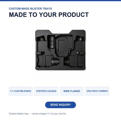 Plastic Box Blister Tray for Hardware Fitting Fasteners Storage Display Vacuum Forming Custom Packaging Wholesale Supply