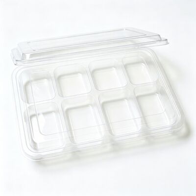 Factory Custom Food Grade Clear Blister Box With Lid Multi Compartment for Fresh Snack Food Storage Packing