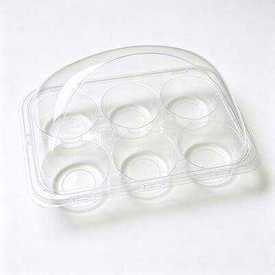Customizable Clear Food Blister Box Multi Compartment With Lid for Snack Nut Pastry Outer Packaging Container