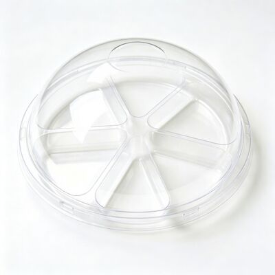 Custom Clear Food Grade Multi Compartment Blister Container With Lid for Bakery Dessert Snack Packing Box