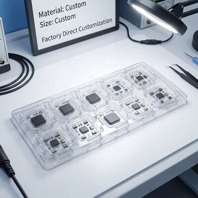 Custom Plastic Insert Blister Tray PET ABS PP PS Vacuum Formed for Precision Electronic Components Storage Packaging