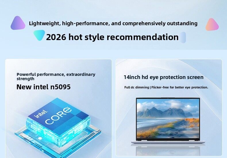 Manufacture 14 Inch Intel Celeron N5095 Notebook PC DDR4 16GB 128G OEM Home School Business Office Laptops Computer
