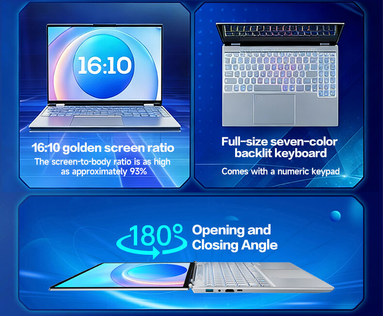 New 16inch IPS 144Hz Intel N95  16GB 256GB SSD Win11 Laptop for Personal Home Use