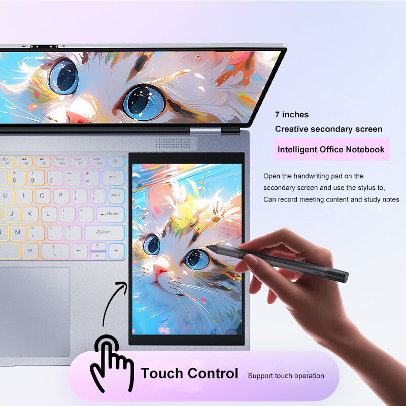 New High Density Battery Intel Celeron Quad Core 15.6inch and 7inch IPS Display SSD Storage Win11/Win10 DualBand WiFi 7 English
