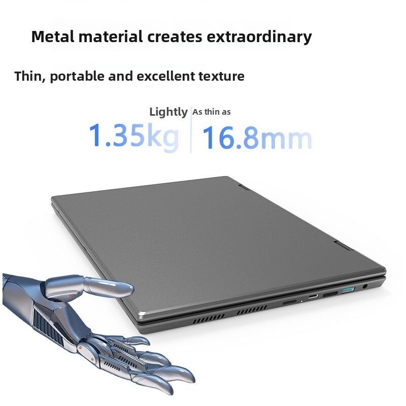 New 14Inch Touch Screen  Intel Celeron 360 Transformer Laptop with Camera ABS Body Windows 11 SSD Storage