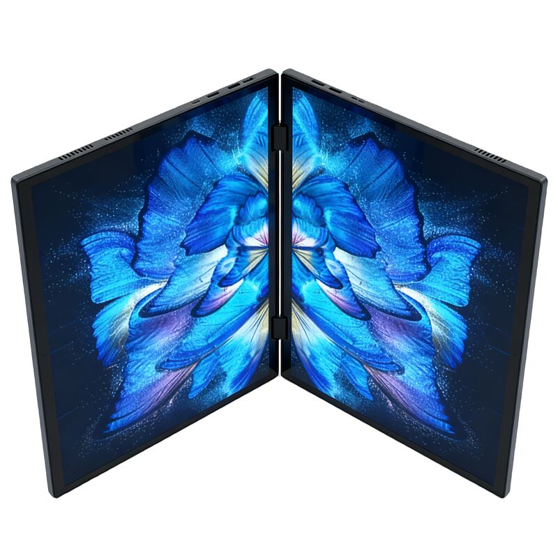 Aether 2025 Dual 14inch Screen Laptop for Stock Trading Data Comparison 360 Flip Design HighEfficiency Turbo Cooling 1TB SSD